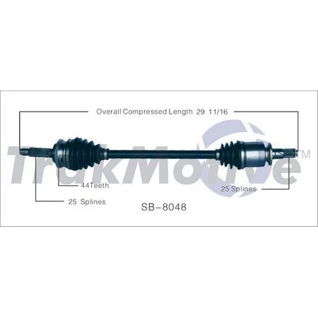 Surtrack Axle Cv Axle Shaft, Sb-8048 SB-8048